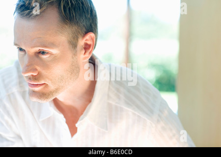 Thoughtful man Stock Photo