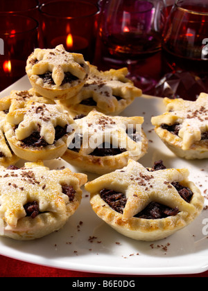Chocolate mince pies editorial food Stock Photo