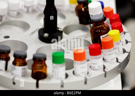 Medical samples in a centrifuge. Stock Photo