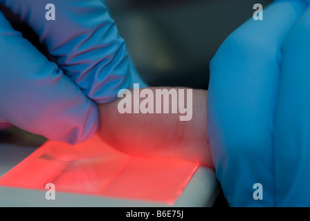 Digital fingerprinting Stock Photo