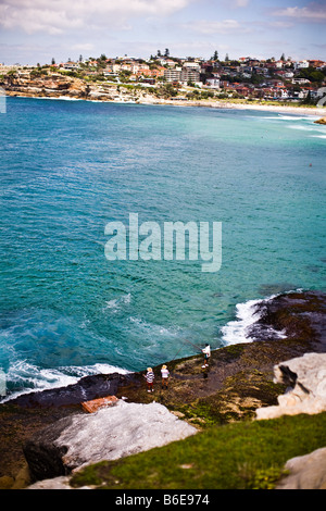 An overview of the ocean near Bronte Beach in Sydney Australia Stock Photo