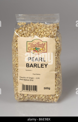 Pearl barley grain as sold in health food shops grown in China Stock Photo