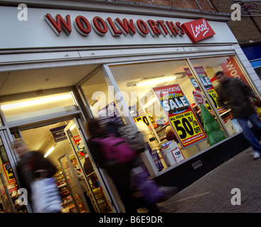 Woolworths, Woolies, High St, Retail, Closure,Dec 2008 Stock Photo