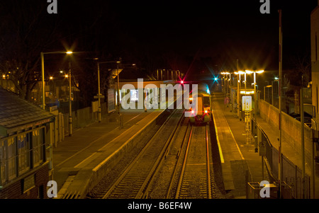 Reigate Railway Station At Night Stock Photo
