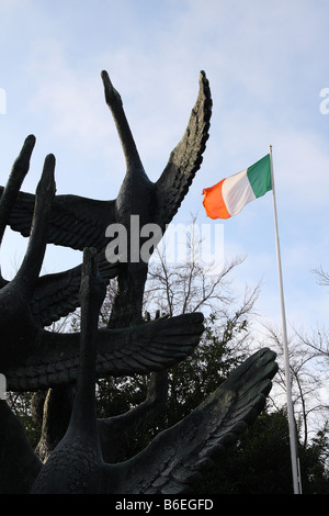 The Garden of Remembance statue in Dublin, dedicated to the memory of all those who gave their lives for Irish freedom Stock Photo