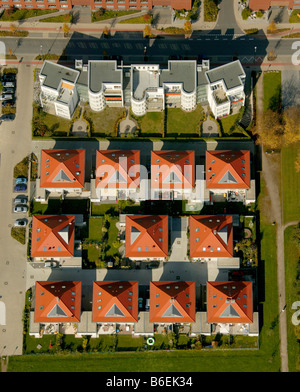 Aerial photograph, Stadtkrone Ost, housing estate, Stockholmer Allee, Dortmund, Ruhr district, North Rhine-Westphalia, Germany, Stock Photo
