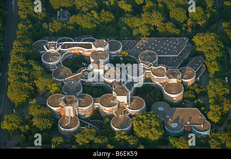 Aerial photograph, University of Essen-Duisburg, biscuit tins, Duisburg, Ruhr Area, North Rhine-Westphalia, Germany, Europe Stock Photo