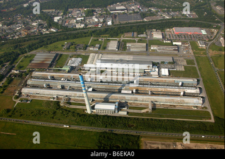 Aerial picture, aluminium works, aluminium hut, Borbeck, Essen, Ruhr area, North Rhine-Westphalia, Germany, Europe Stock Photo