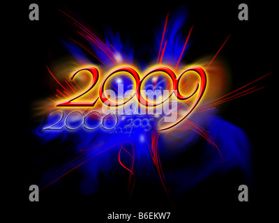 the year 2009 coming soon Stock Photo