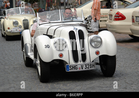 BMW 328, vintage car rally 2000 Km through Germany, Schwaebisch Gmuend, Baden-Wuerttemberg, Germany, Europe Stock Photo