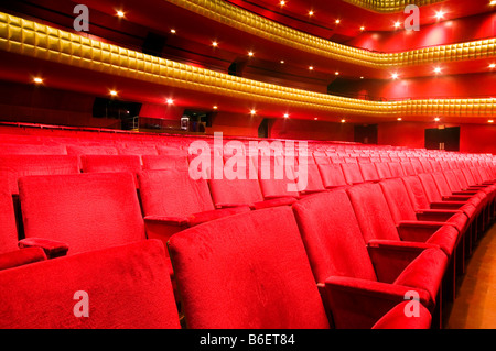 Ruben Dario National Theater Managua Nicaragua interior plush red velvet seats Central America Stock Photo