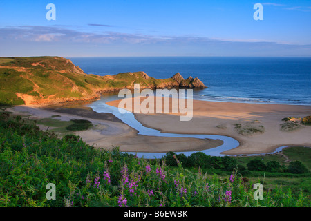Three Cliffs Bay, Gower Peninsula, Wales Stock Photo