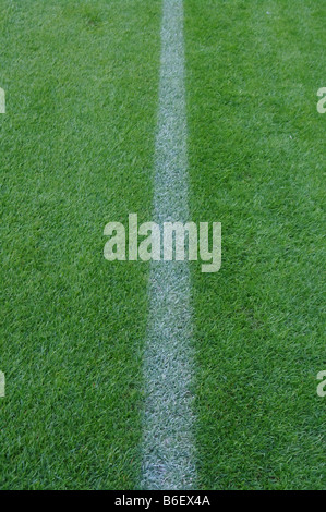 soccer field close ups of markings Stock Photo