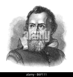 Galileo Galilei, 15. February 1564 Pisa - 8. January 1642 Arcetri near Florenz Stock Photo