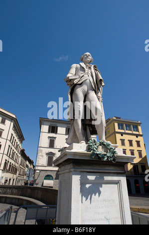 Carlo Goldonie statue, Piazza Goldoni, Florence, Firenze, Emilia Romagna, Italy, Europe Stock Photo