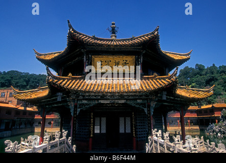 Octagonal Pavilion, Yuantong Temple, Buddhist temple complex, Tang Dynasty, Ming Dynasty, Qing Dynasty, Wu Sangui, Kunming, Yunnan Province, China Stock Photo