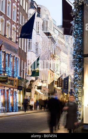 Shops on Bond Street at Christmas time London United Kingdom Stock Photo