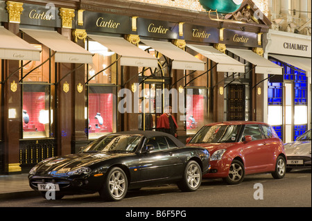 Shops on Bond Street at Christmas time London United Kingdom Stock Photo