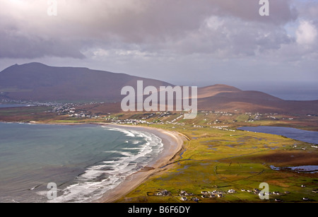 Keem Bay and Keel Beach on Achill Island, Republic of Ireland Stock Photo