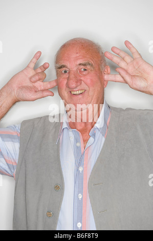 Elderly man acting Stock Photo