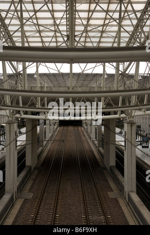 Charles De Gaulle International Airport railway station Stock Photo