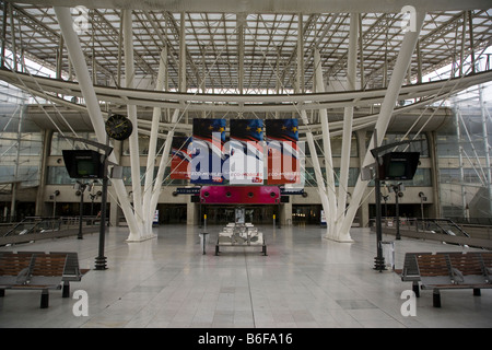 Charles De Gaulle International Airport railway station Stock Photo