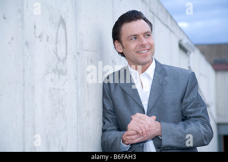 Satisfied businessman Stock Photo