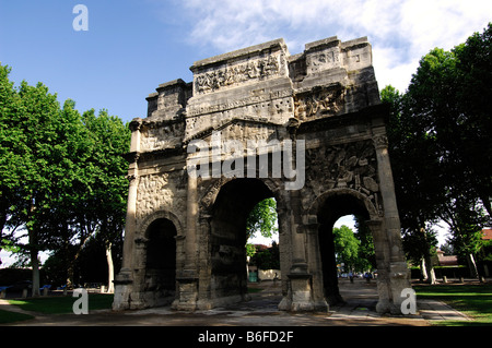 Triumphal Arch in Orange, Provence, France, Europe Stock Photo