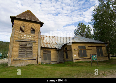 Historic St. Andrews Church, Dawson City, Yukon Territory, Canada, North America Stock Photo