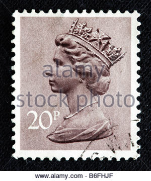 Queen Elizabeth II, postage stamp, Hong Kong Stock Photo, Royalty Free ...