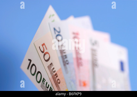 Euro bank notes Stock Photo