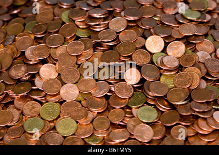 Change, cent coins Stock Photo