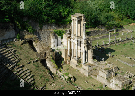 Volterra Tuscany Italy 1C BC Roman amphitheatre ruins Stock Photo