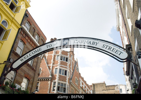 welcome to carnaby street sign in london england united kingdom Stock Photo