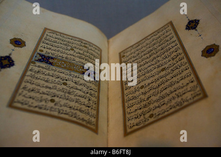 Ancient book of Qur'an Stock Photo