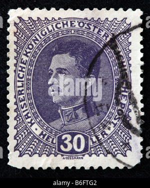 Karl Charles I (1916-1918), Emperor of Austria, Apostolic King of Hungary and King of Bohemia, postage stamp, Austria Stock Photo