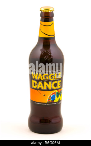 Bottle of Waggle Dance honey beer brewed at The Ram Brewery Wandsworth London England UK Stock Photo