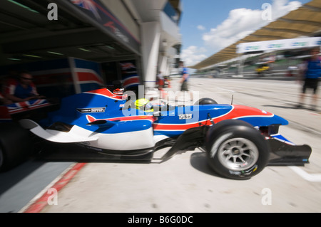 Driver Danny Watts of A1 Team Great Britain steers his car during practice session at A1GP World Cup of Motorsport Stock Photo