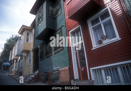 Row of house in Istanbul Turkey Stock Photo