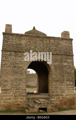 The Atashgah museum castle like former Hindu fire temple near Baku Azerbaijan Stock Photo