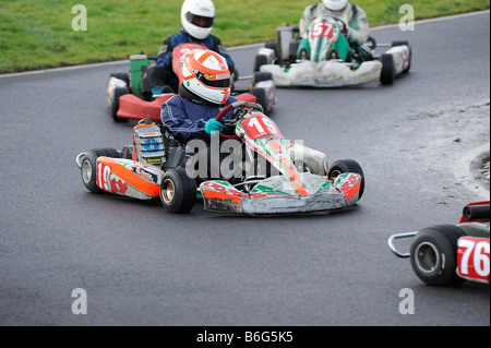 Karting at Wombwell Kart track Stock Photo - Alamy