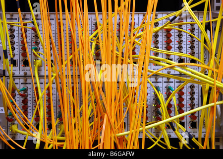DEU Germany Cable of a computer server center of a company Stock Photo