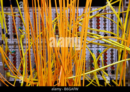 DEU Germany Cable of a computer server center of a company Stock Photo