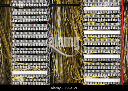 DEU Germany Cable of a computer server center of a company Stock Photo