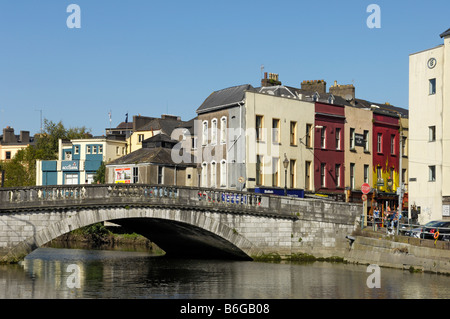 Parliament bridge Lee river Cork city Stock Photo