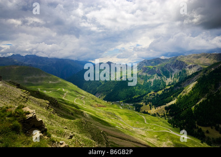 View from the route de la Bonette in the Alpes Maritimes, PACA, France Stock Photo