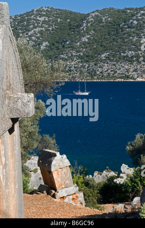 Scenic View Of Of Kekova Island And Kalekoy From Simena Castle, Kas ...