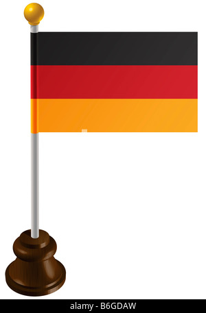 German flag as a marker Stock Photo