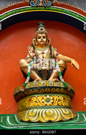 Statue at entrance to the Mararikulam Temple of Lord Siva Kerala India Stock Photo