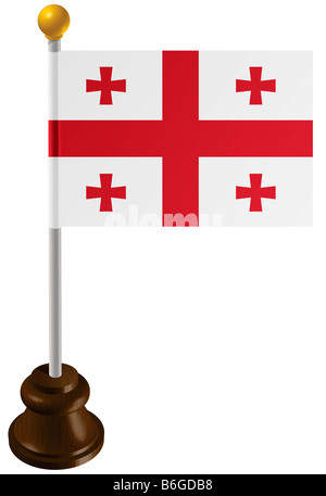 Georgian flag as a marker Stock Photo